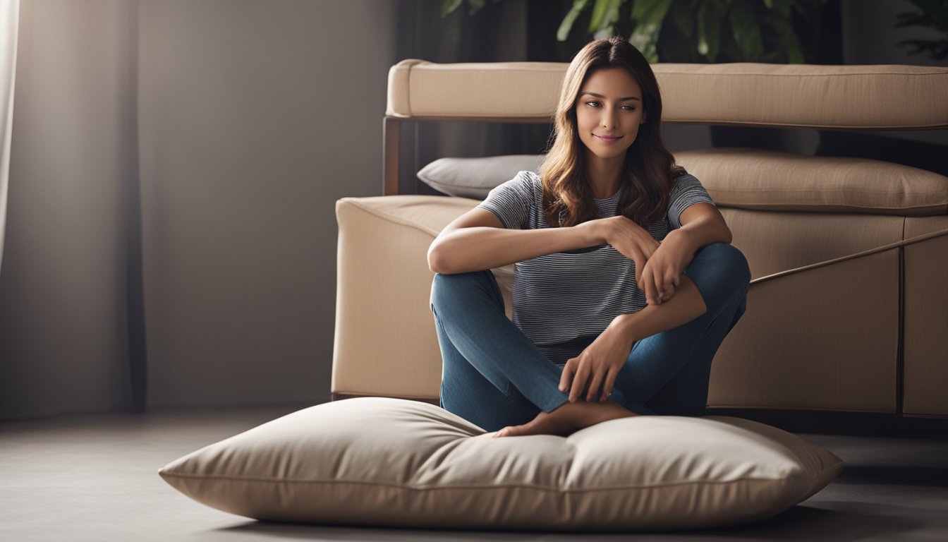 how to sit on a meditation cushion