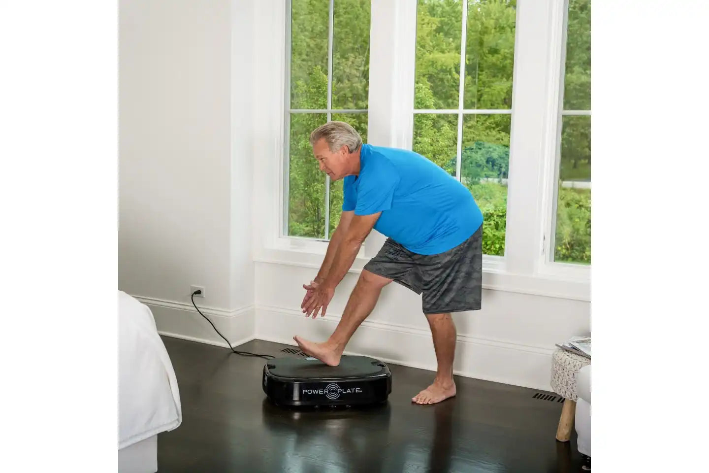 Personal Power Plate Vibro Plate in use
