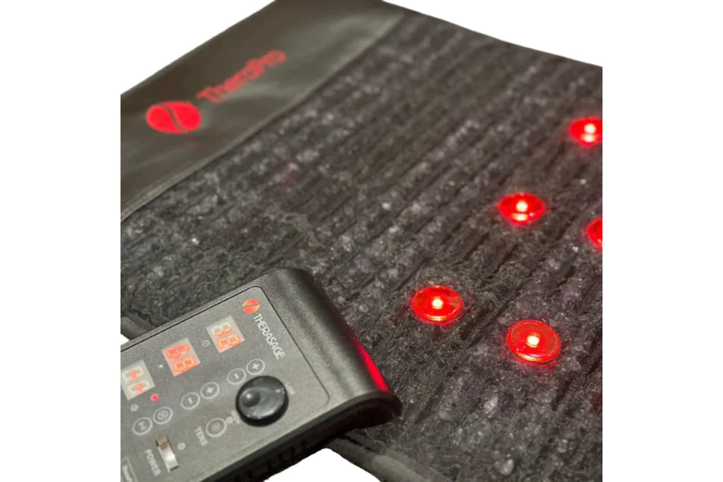 Therasage Infrared Heating Pad with controller side view