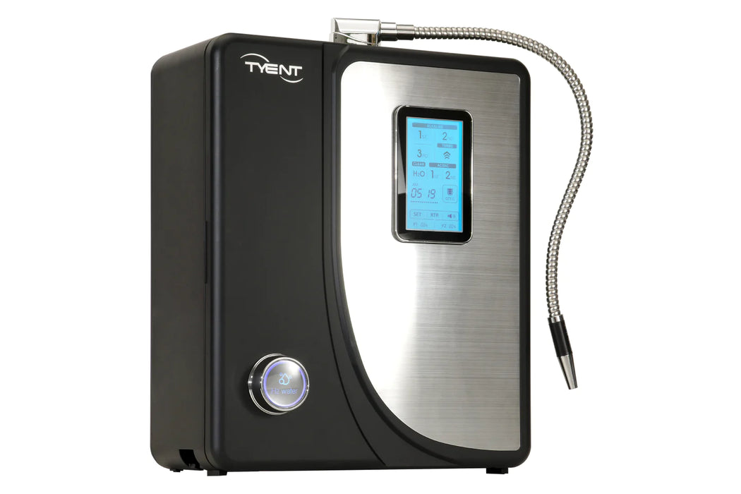 Tyent Alkaline H2 HYBRID Above-Counter Water Ionizer side and front body view