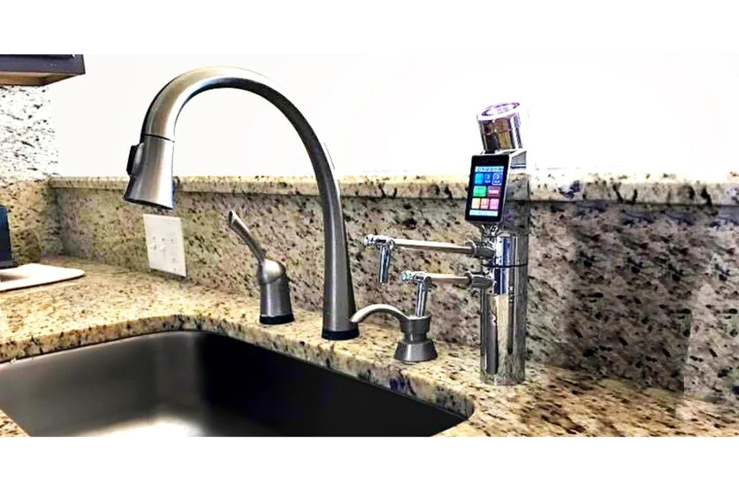 Tyent Ionized Water Machine full view in the sink