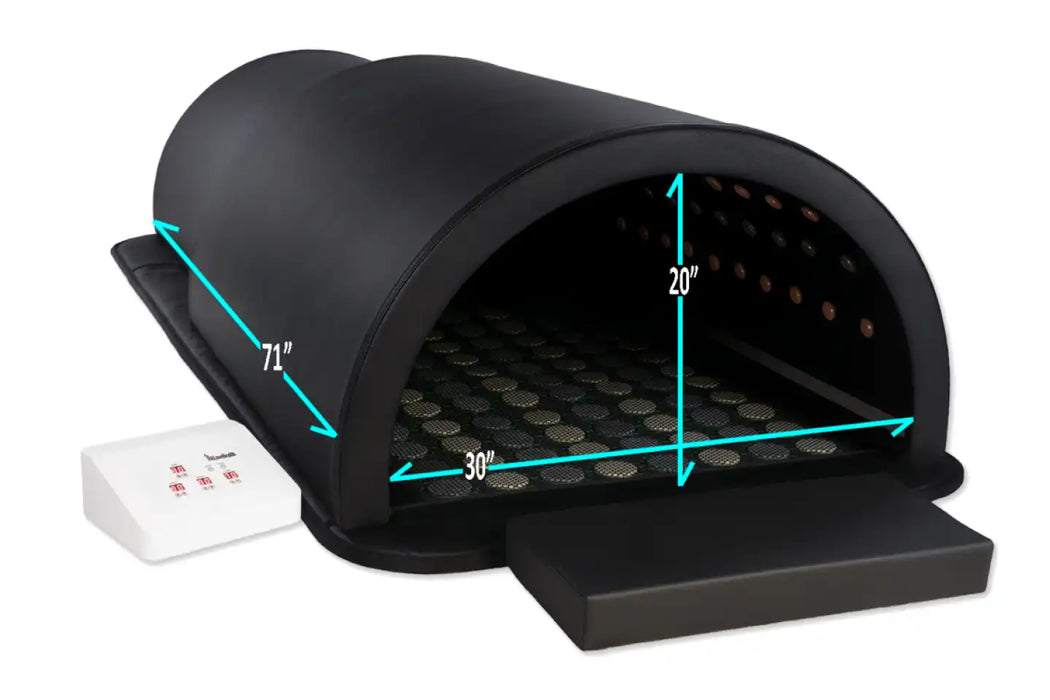 1Love Health Luxor ZERO XL 360 Far Infrared Sauna Dome with Mat and Stones - dimensions