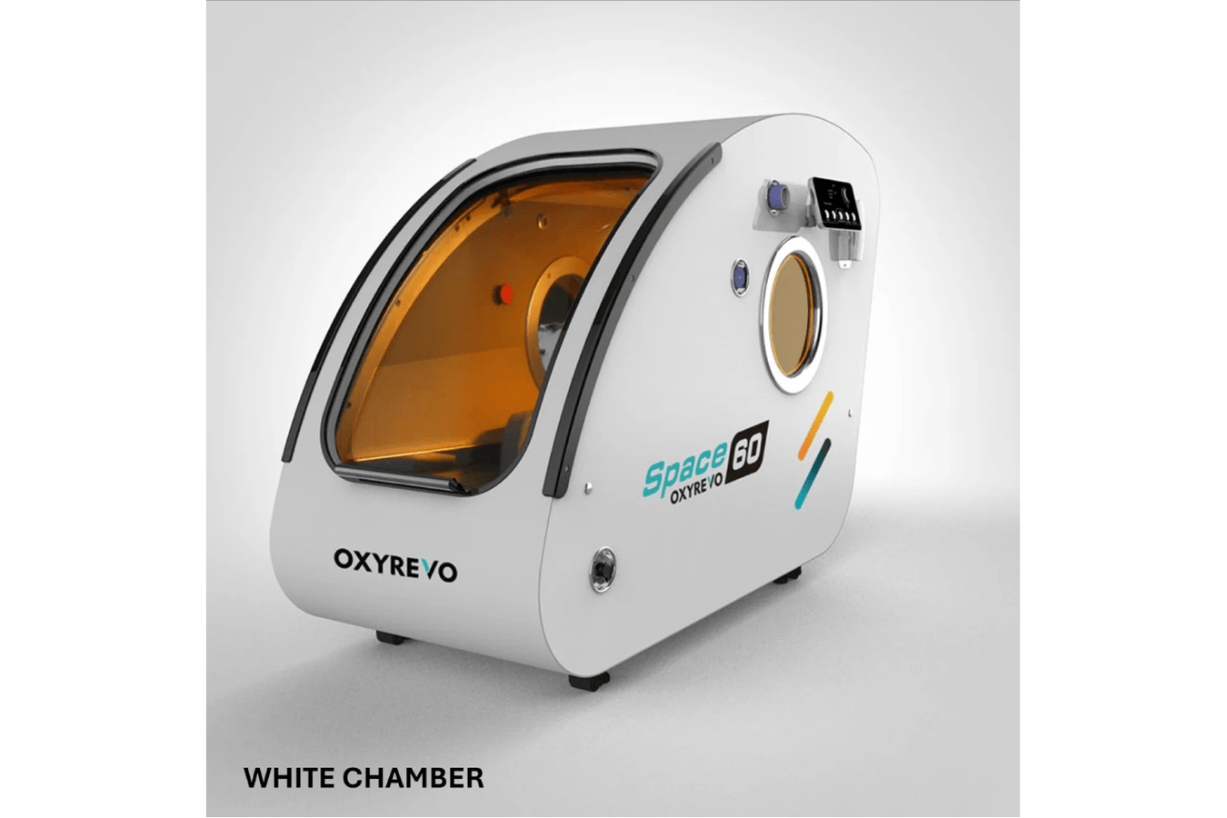 Oxyrevo Medical Hyperbaric Chamber Features an integrated anion generator helps remove particulates and sterilizes the air