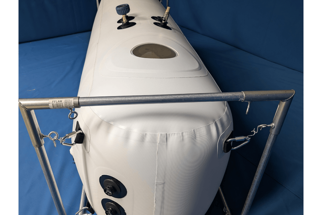 close-up side view of the hyperbaric chamber by newtowne, hyperbaric therapy near me