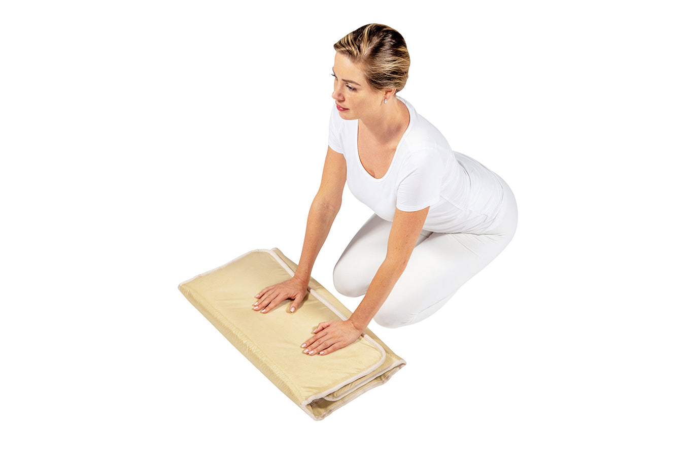 Woman Folding The Healthyline Inframat Pro