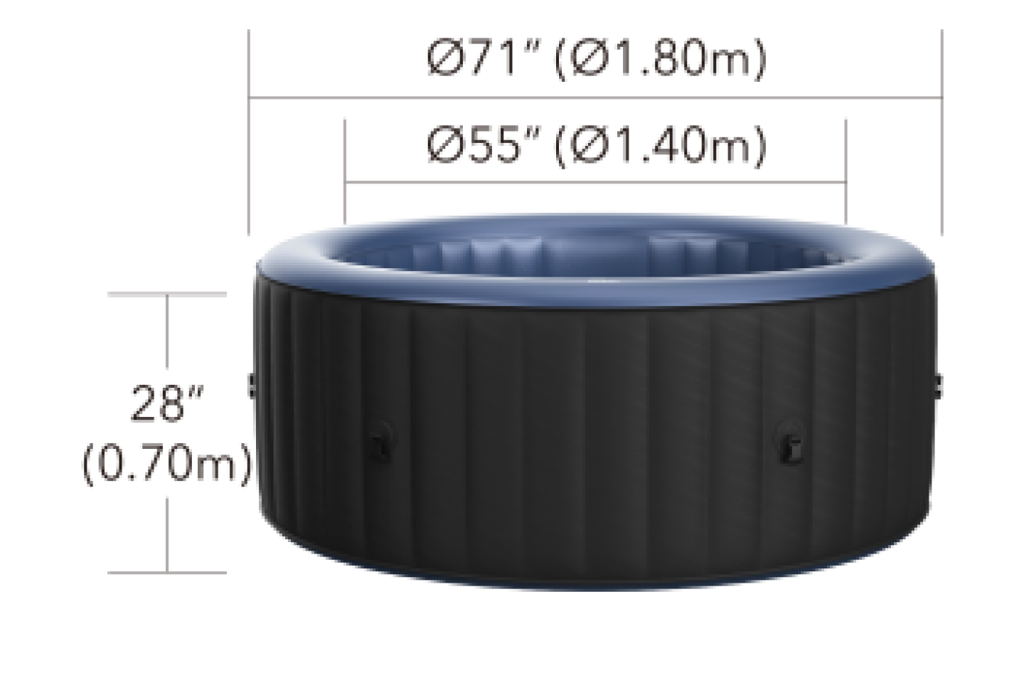 MSPA Bergen 4 Person Hot Tub dims
