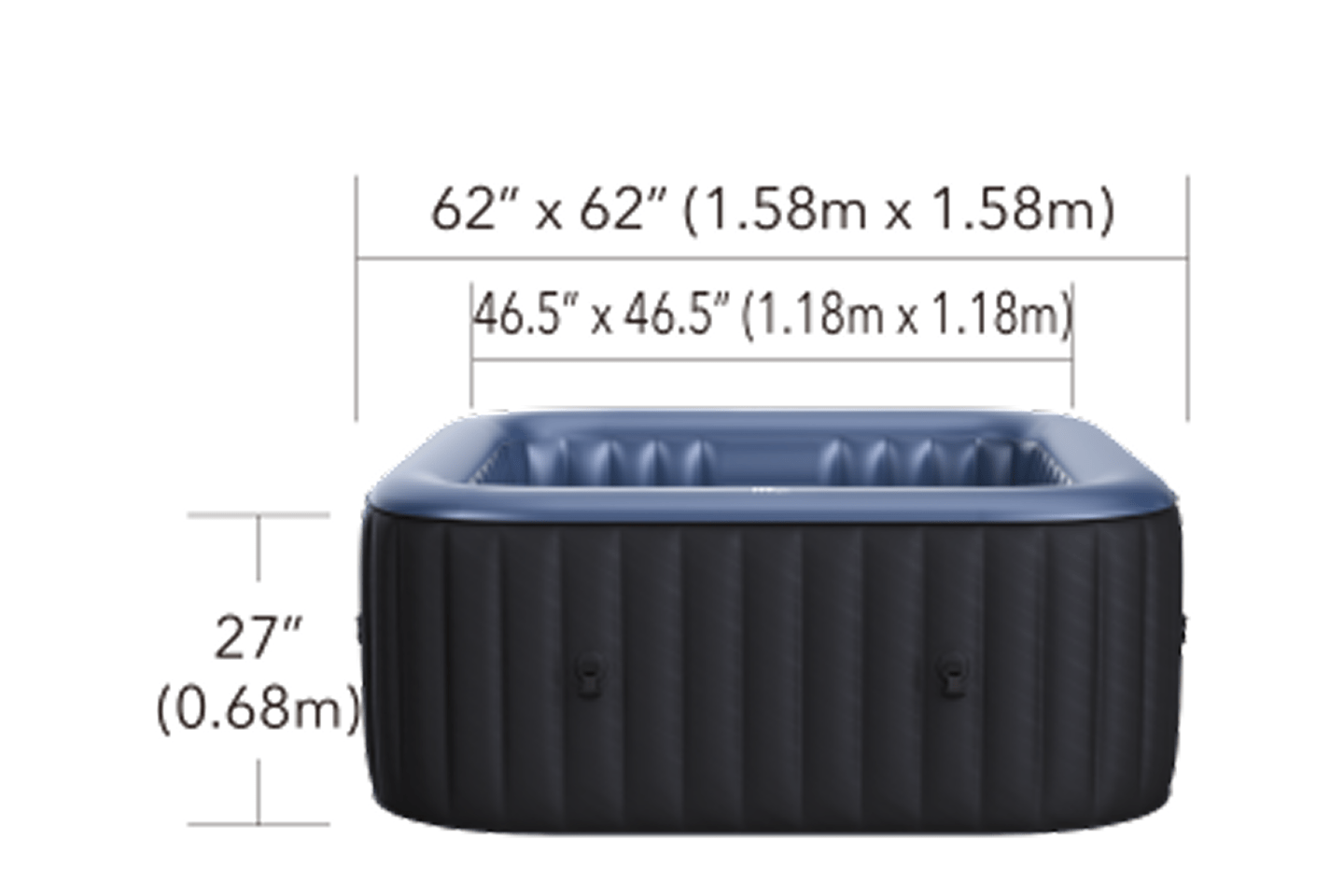 MSPA Tekapo 4 Person Hot Tub dims