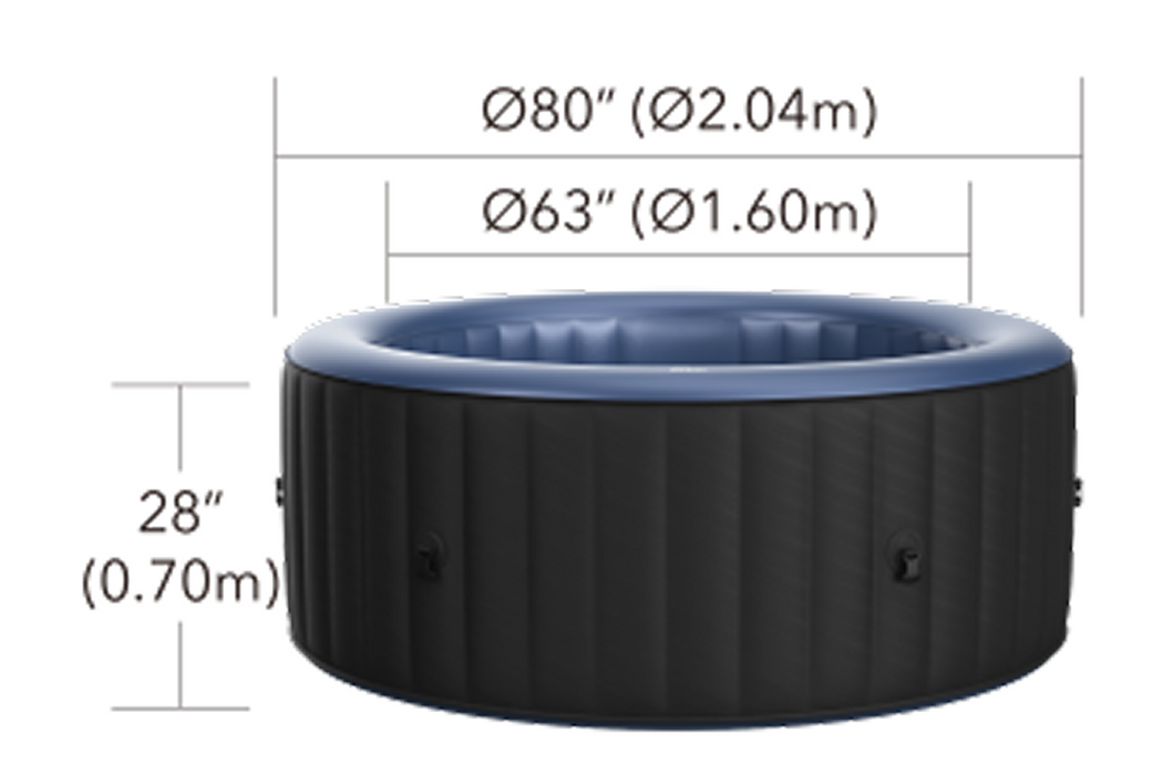 MSPA Bergen 6 Person Hot Tub dims