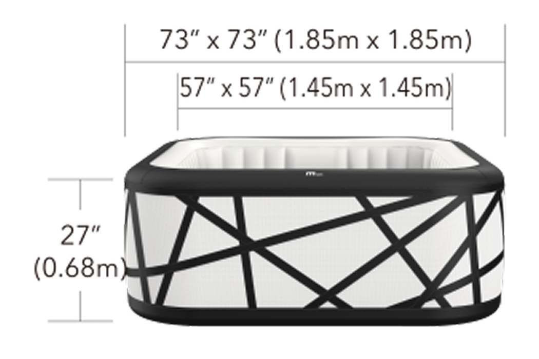 MSPA Soho 6 Person Hot Tub dims