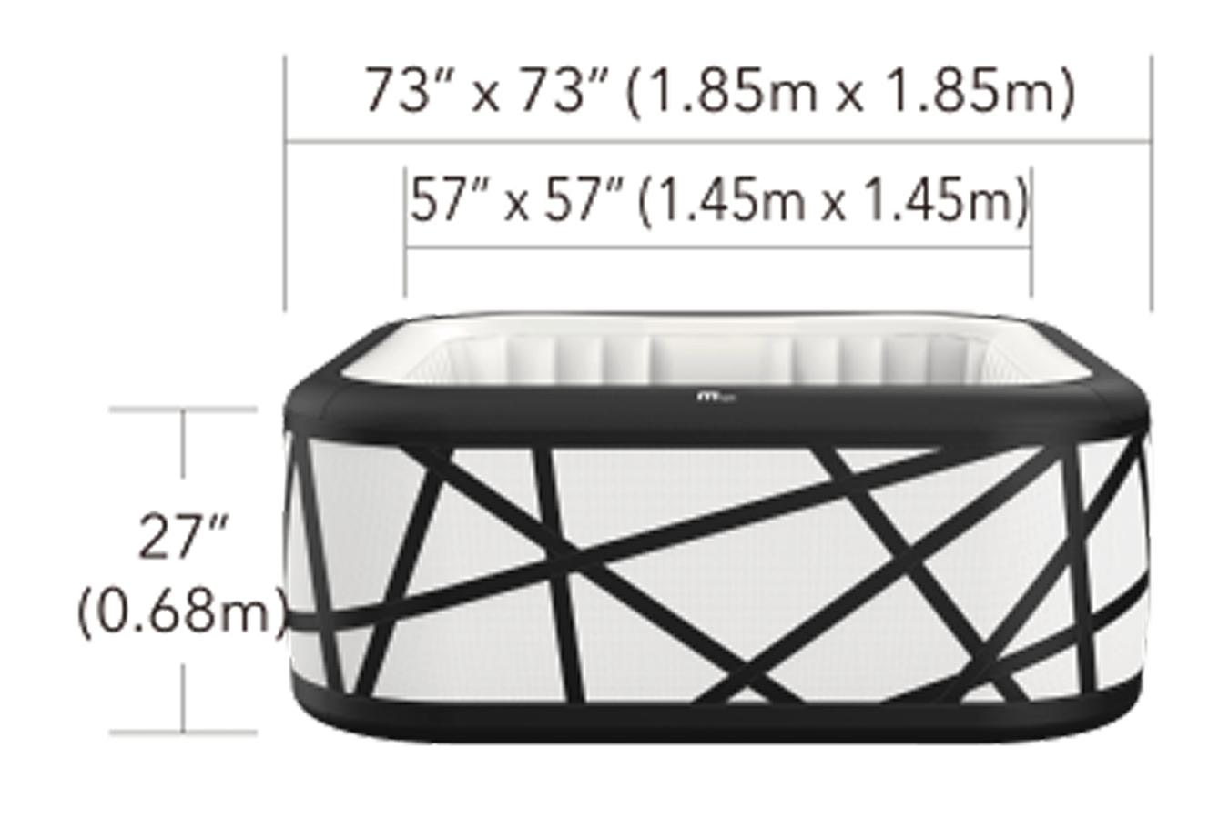 MSPA Soho 6 Person Hot Tub dims