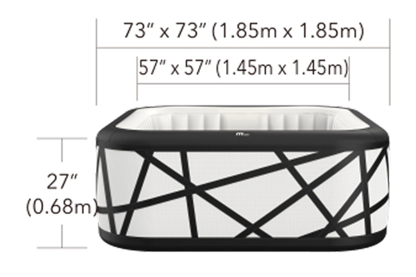 MSPA Soho 6 Person Hot Tub dims