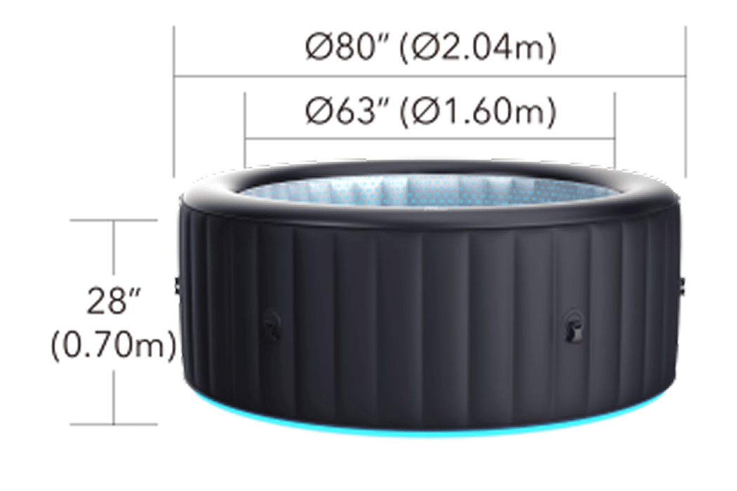 MSPA Aurora 6 Person Hot Tub dims