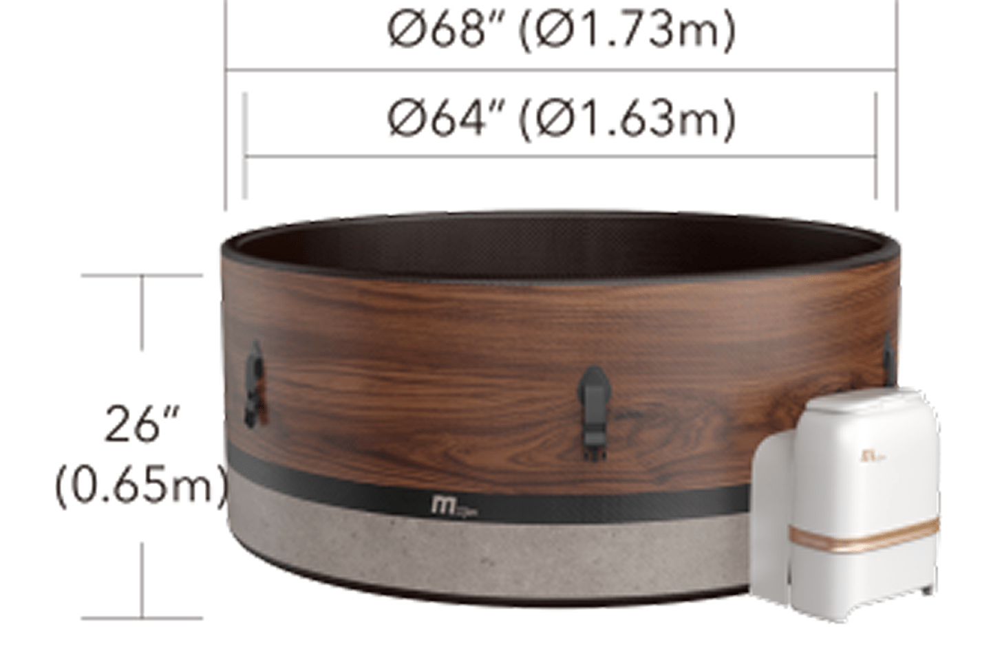 MSPA Duet Eco 6 Person Hot Tub dims