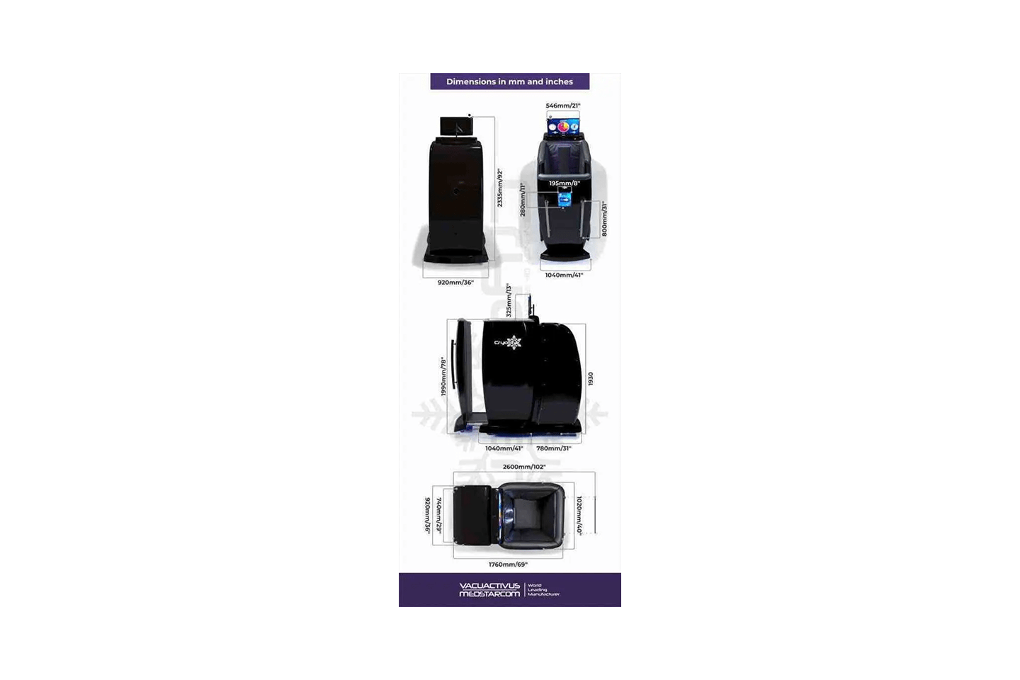 VACUACTIVUS CryoStar Nitrogen Cryo Chamber