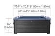 MSPA Oslo Sapphire 6 Person Hot Tub dimensions