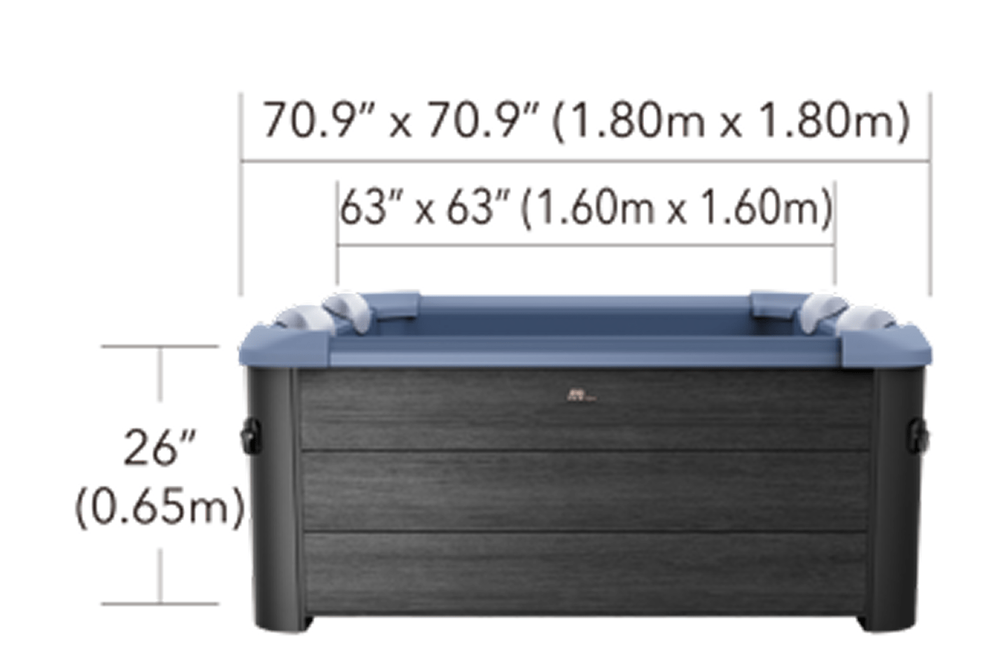 MSPA Oslo Sapphire 6 Person Hot Tub dimensions