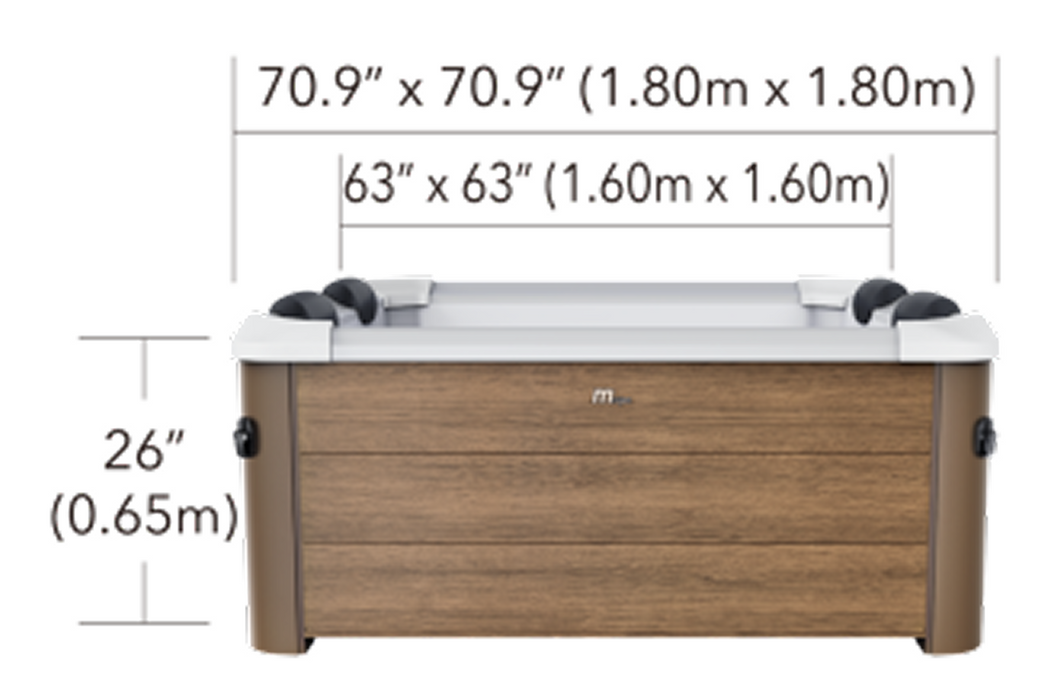 MSPA Oslo Amber 6 Person Hot Tub dims