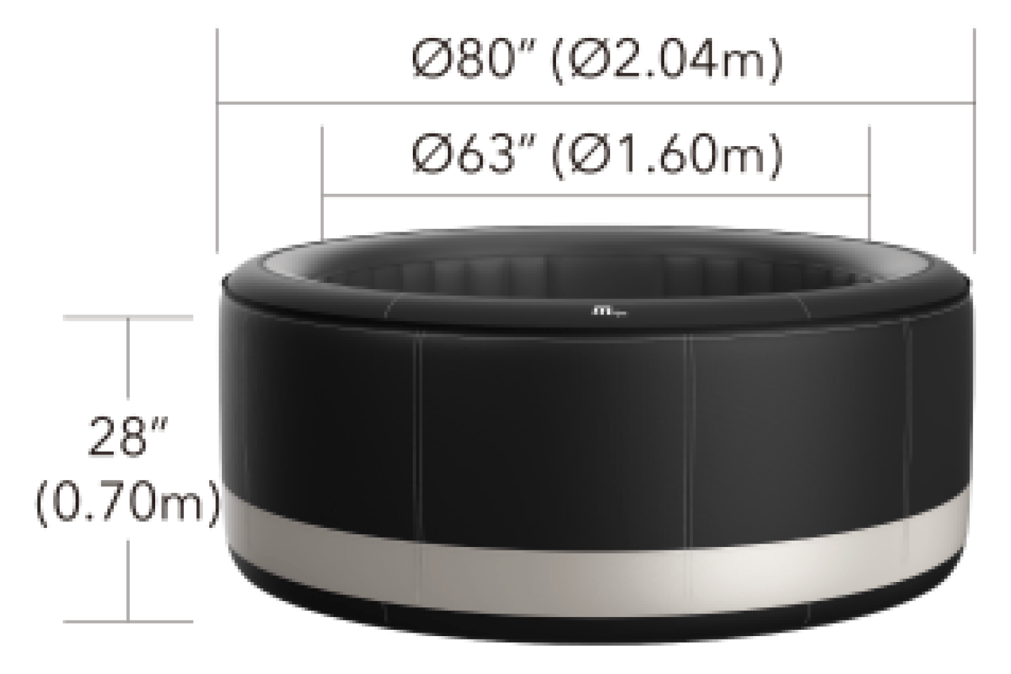 MSPA Camaro 6 Person Hot Tub dims