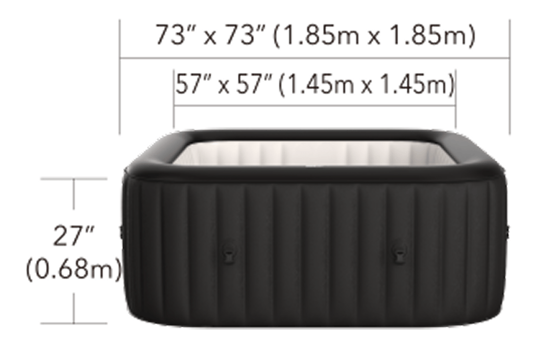 MSPA Vito 6 Person Hot Tub dims