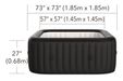 MSPA Vito 6 Person Hot Tub dims