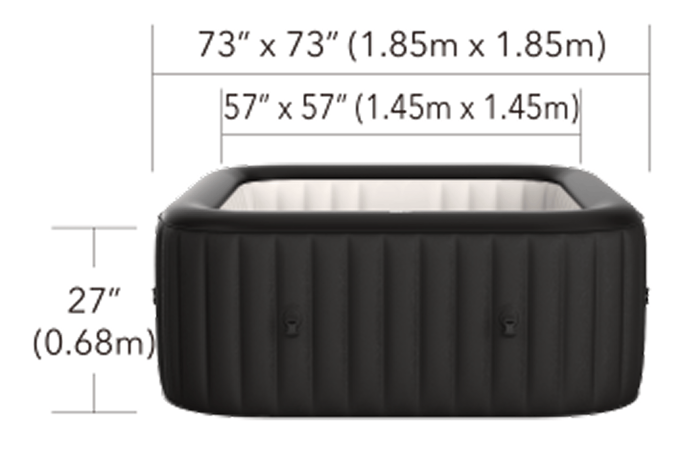 MSPA Vito 6 Person Hot Tub dims