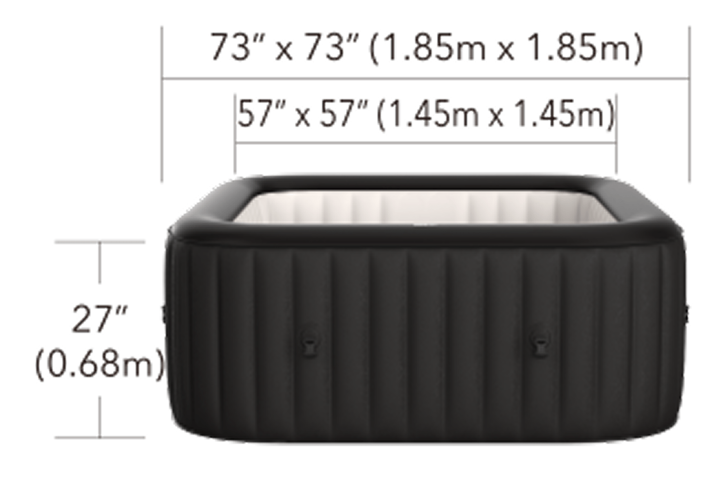 MSPA Vito 6 Person Hot Tub dims