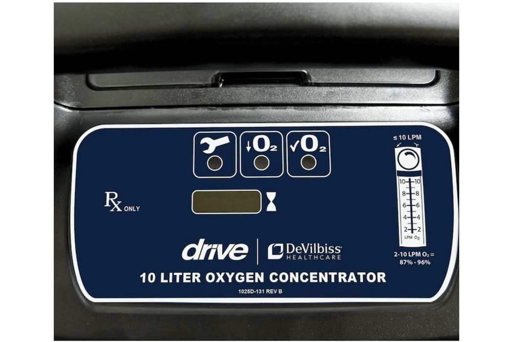 Drive DeVilbiss Continuous Flow Portable Oxygen Concentrator panel