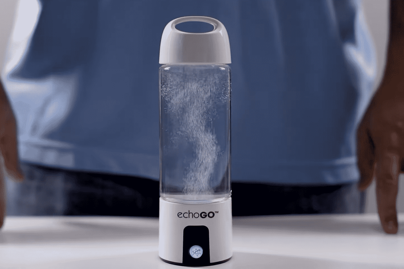 Echo Go™ Hydrogen Water Bottle in use