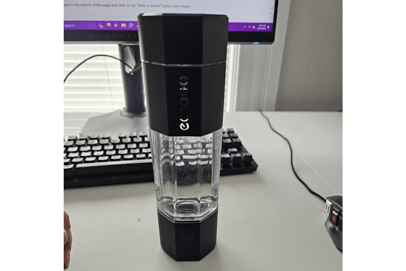 Echo Water Bottle on the office desk 