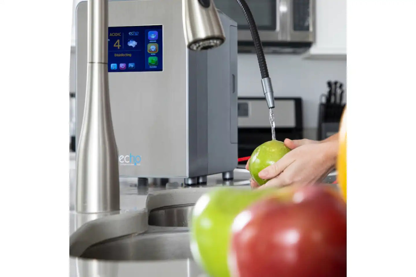 User Enjoying Hydrogenized Water By The Echo Ultimate