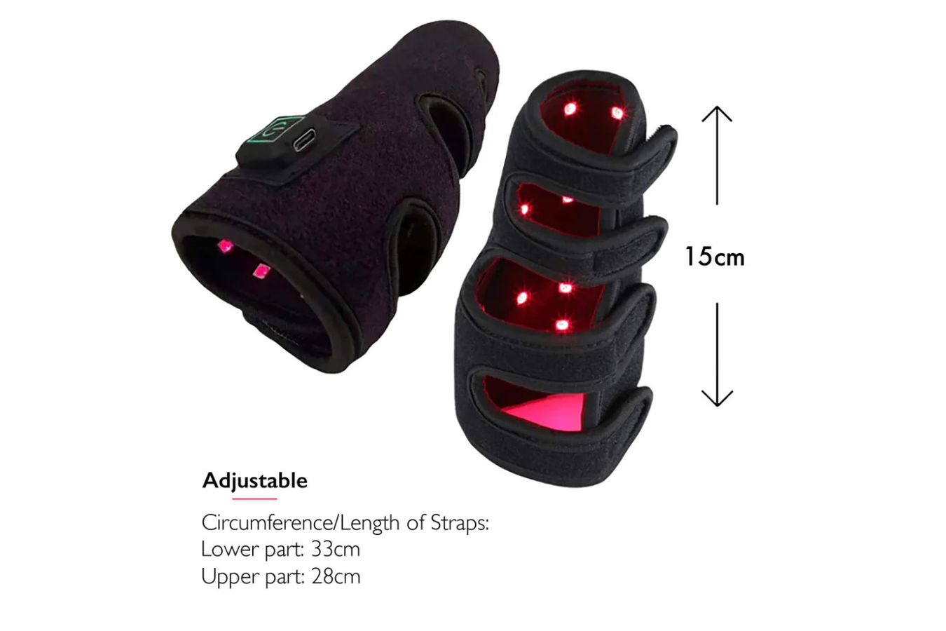 Equiviva Dog Red Light Therapy Leg Wrap dimensions