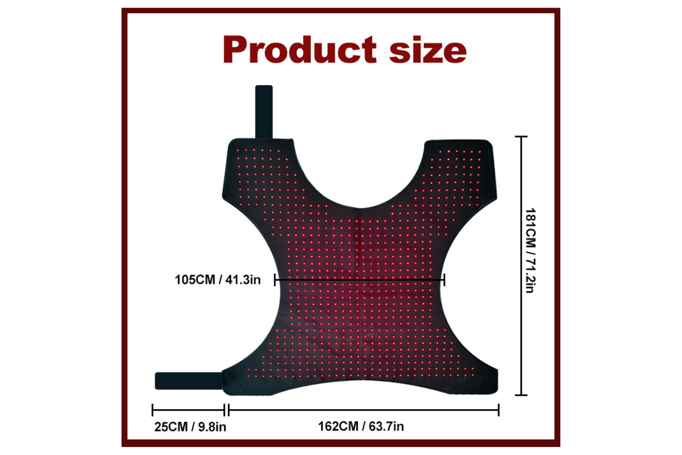 Equiviva Horse Red Light Therapy Full Body Blanket dimensions