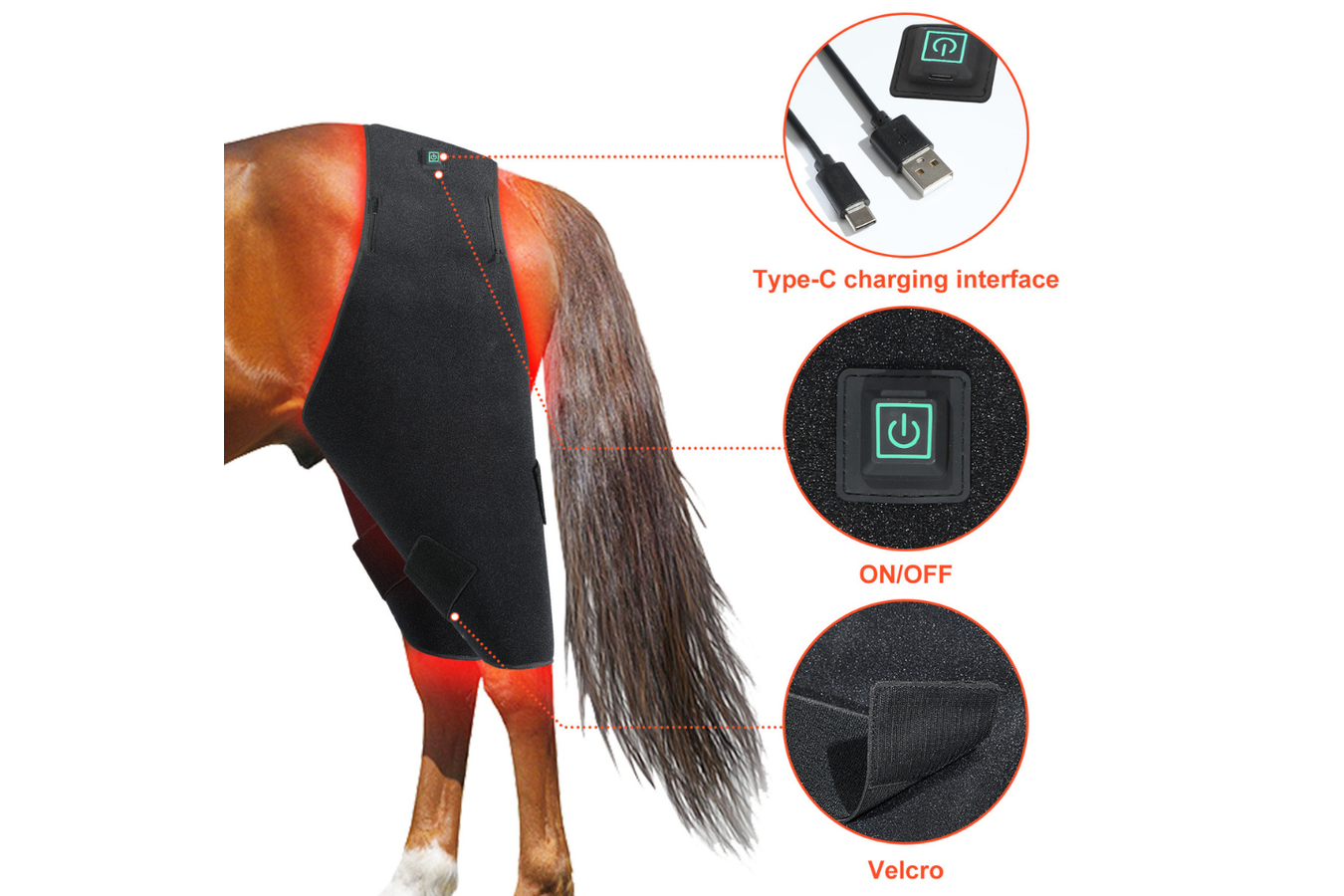 Equiviva Horse Red Light Therapy Large Wrap