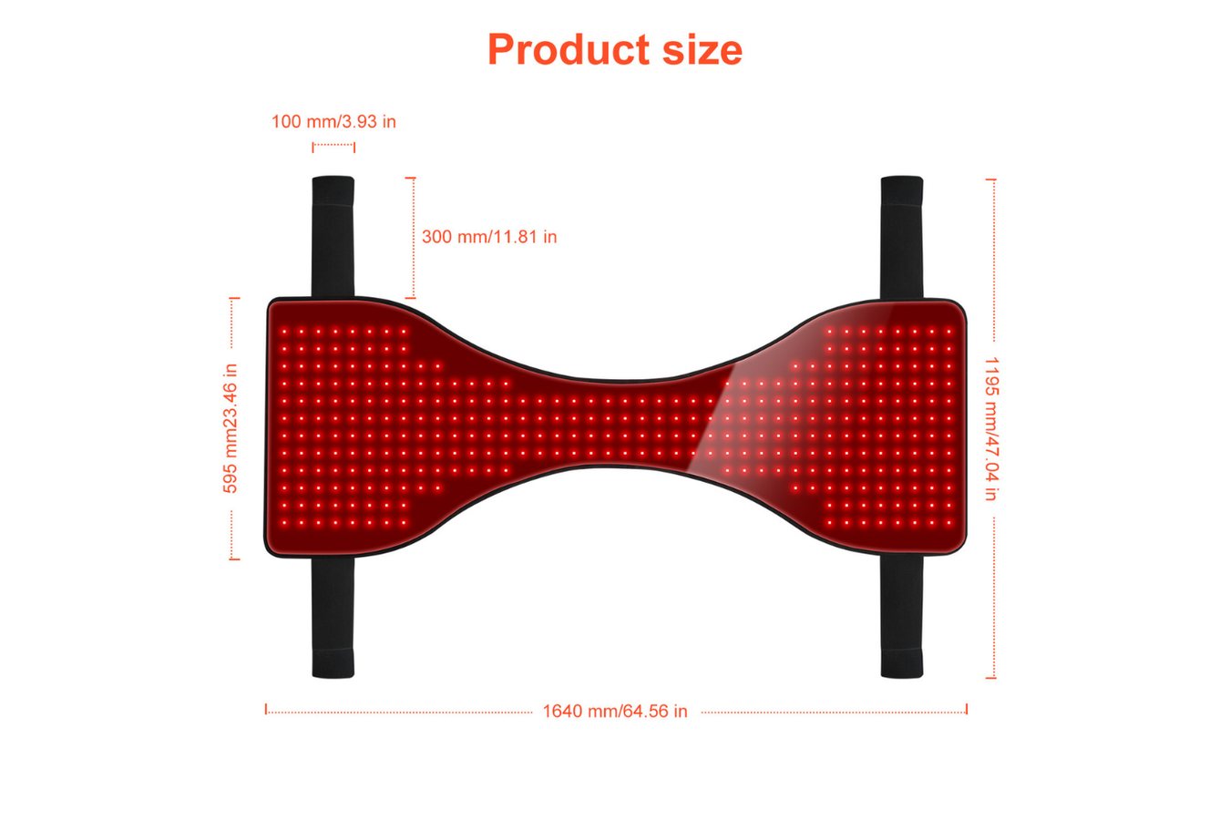 Equiviva Horse Red Light Therapy Large Wrap dimensions
