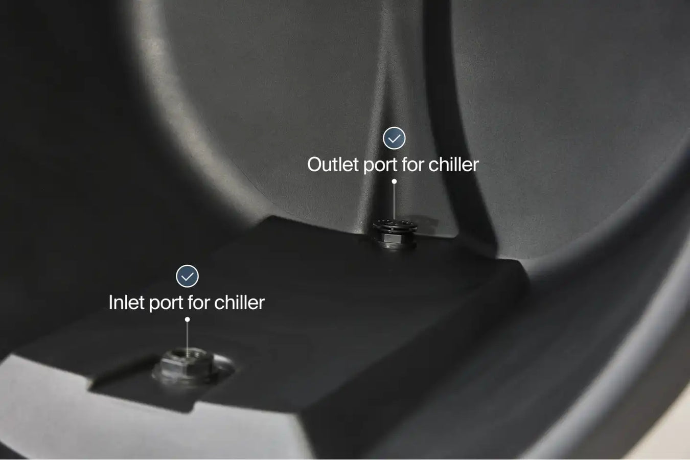 Ice Barrel Cold Plunge Inlet and Outlet Port