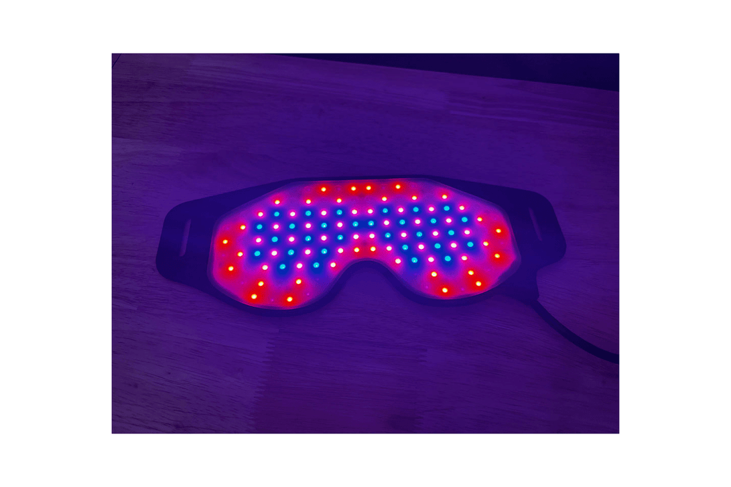 Red Light Face Mask with Silicone by LS Pro Systems Turned on