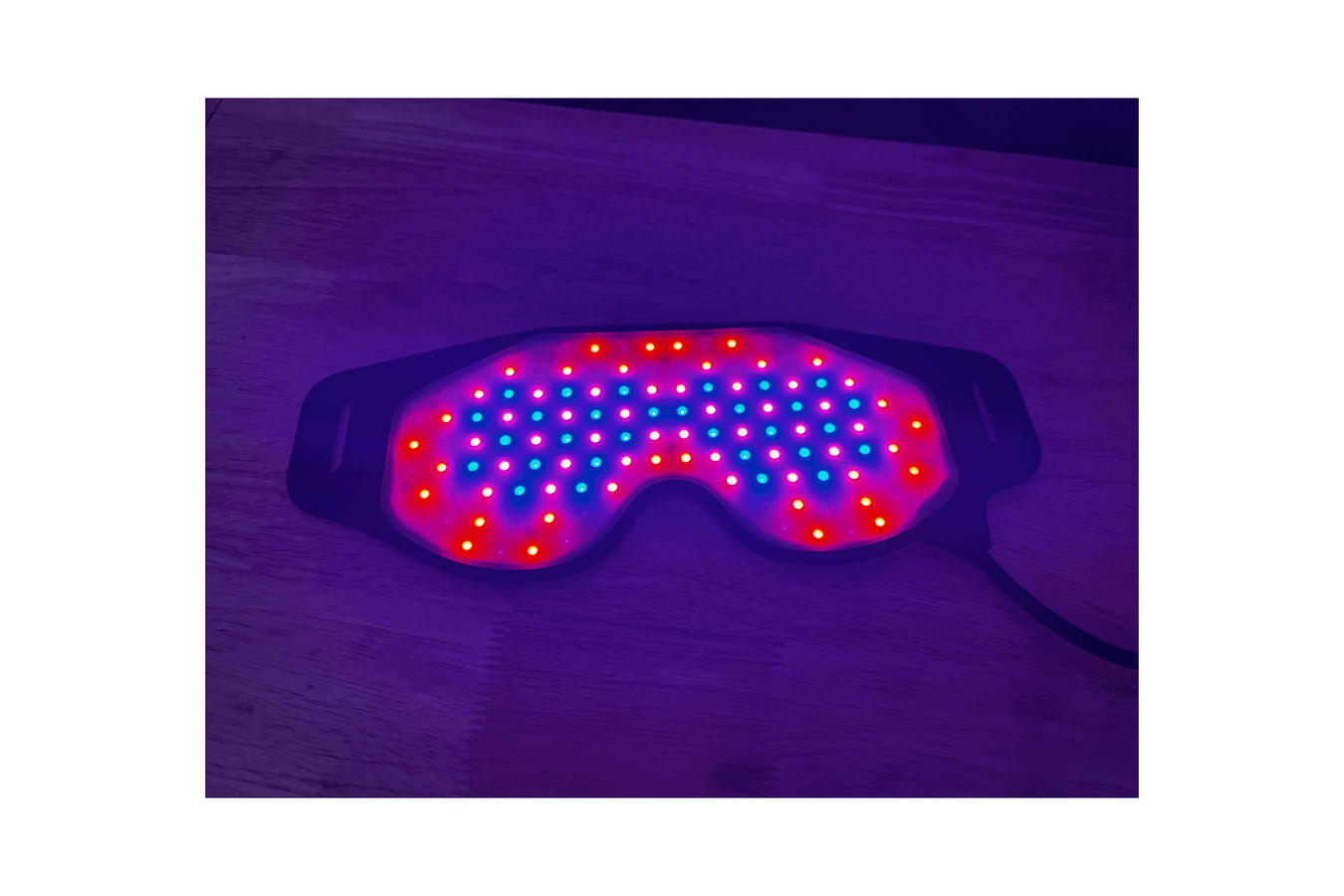 Red Light Face Mask with Silicone by LS Pro Systems Turned on