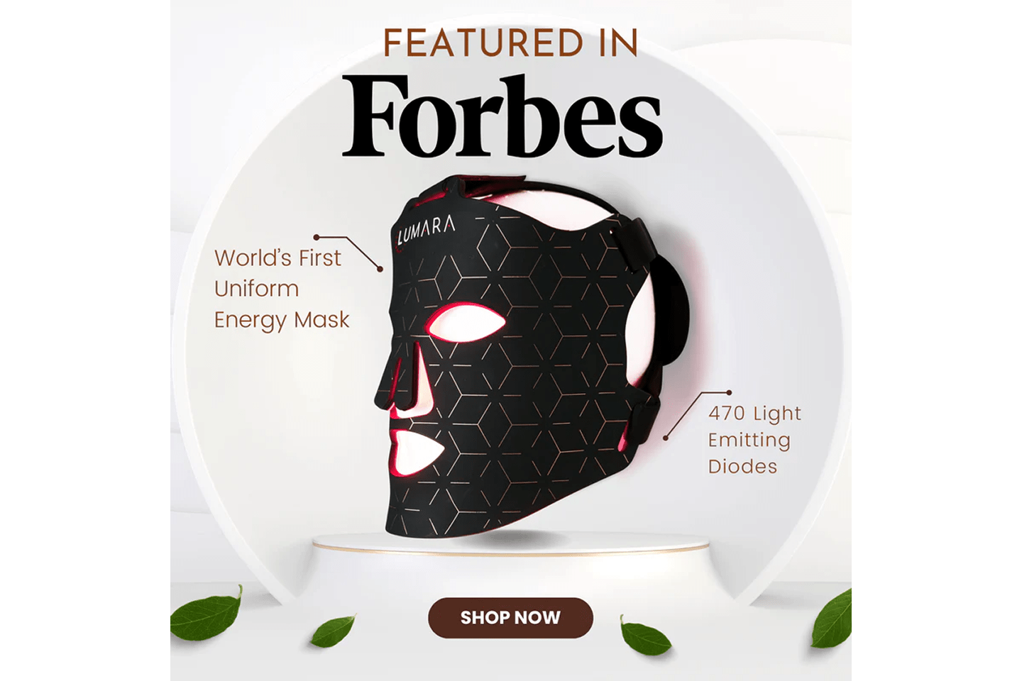 Lumara VISO Professional Red Light Therapy Mask featured in forbes