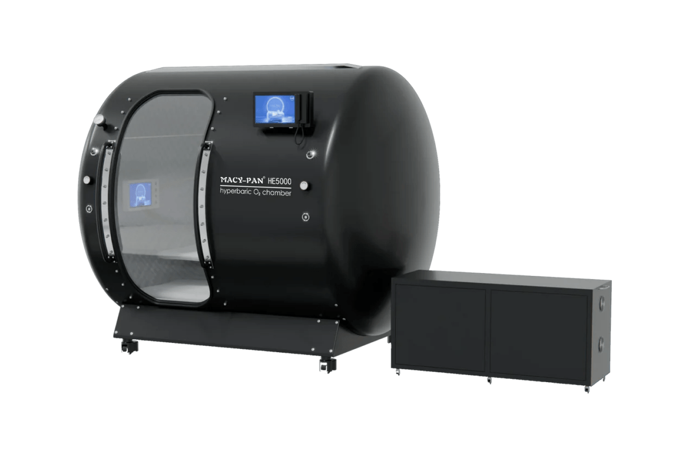 Macy Pan He5000 hard shell chamber with dual oxygen concentrators