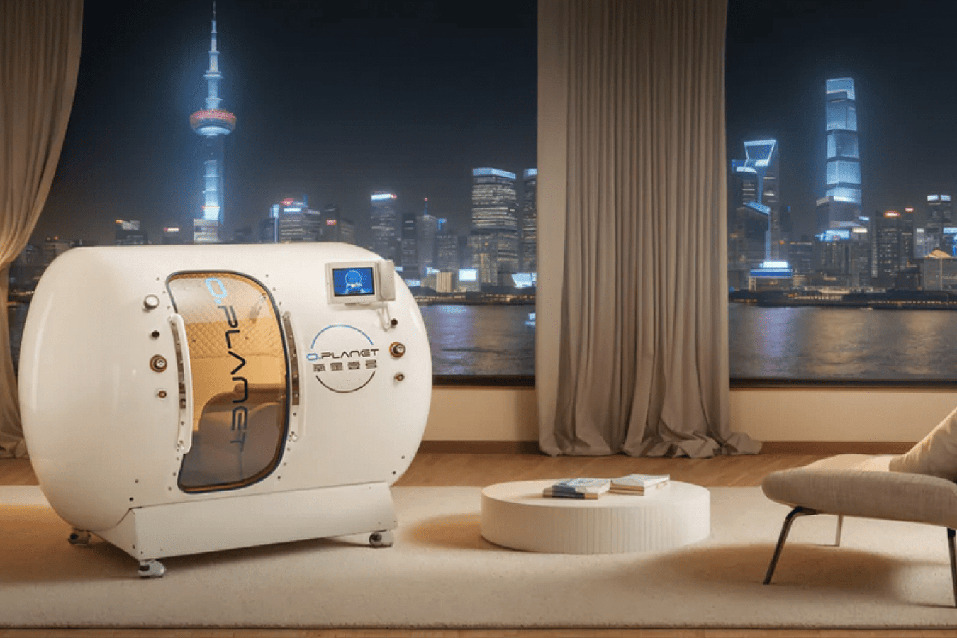 Macypan He5000 Mini hard shell setting inside the elegant room