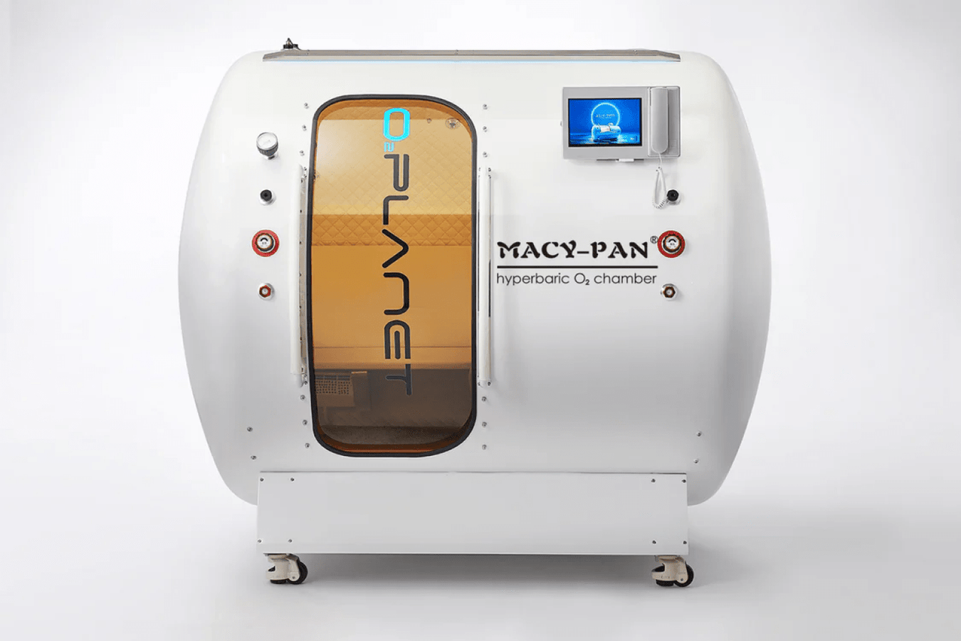 Macy Pan Multiplace Hyperbaric Chamber for 5 person is made from stainless steel and polycarbonate materials