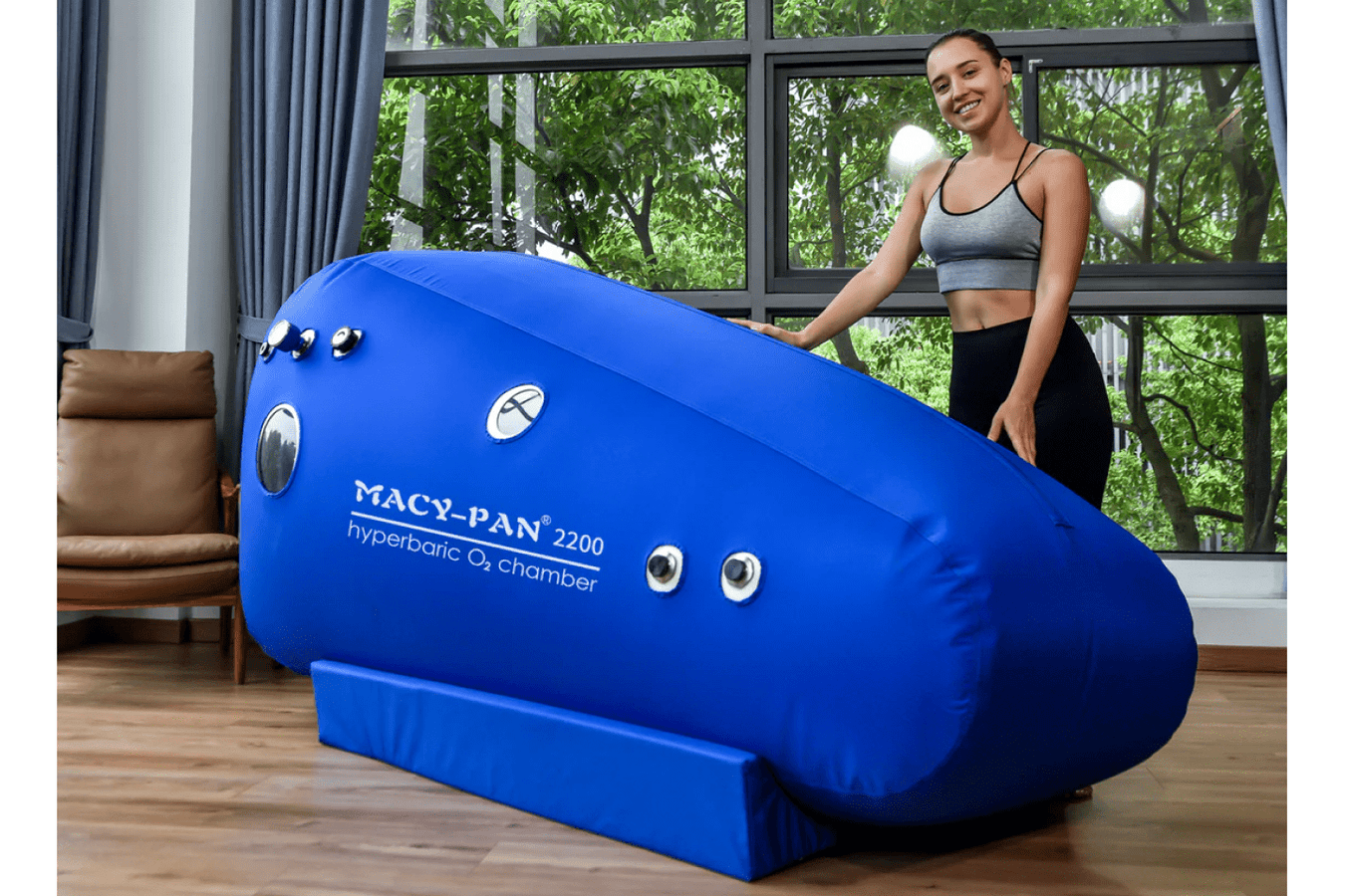 Macy Pan 2200 Soft Sitting chamber elegant in blue color unit