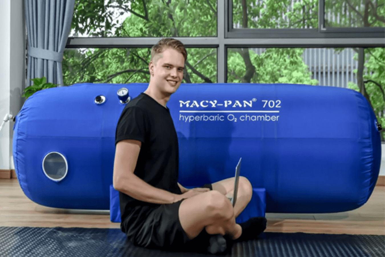 Macypan St702 Hyperbaric Chamber with external pressure gauges, and automatic emergency pressure relief valves