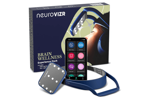 NeuroVIZR Brain Wellness Device Device, pack and phone app