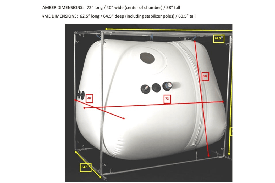 Newtowne Hyperbaric Oxygen Chamber sit or recline tent dimensions