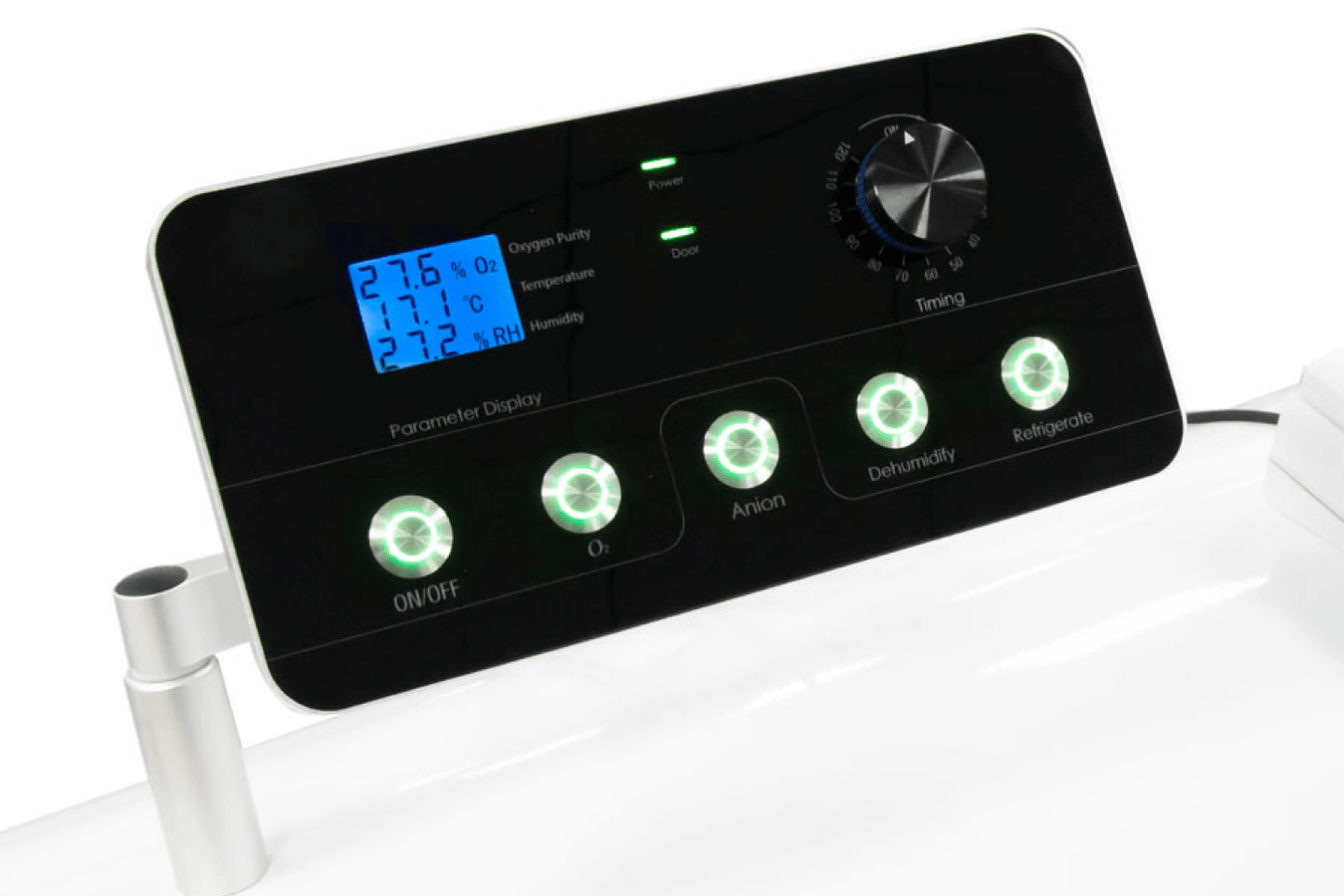 OXYREVO Quest36 Hard Shell Hyperbaric Chamber Controller and Parameter Display