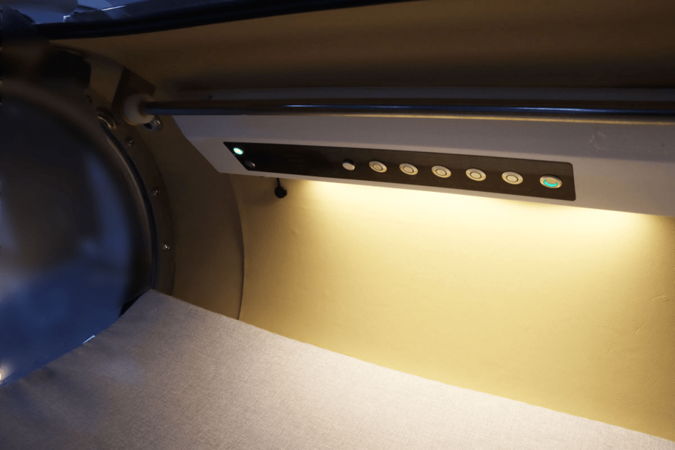 OXYREVO Quest36 HBOT Therapy Chamber Interior Lights And Controls