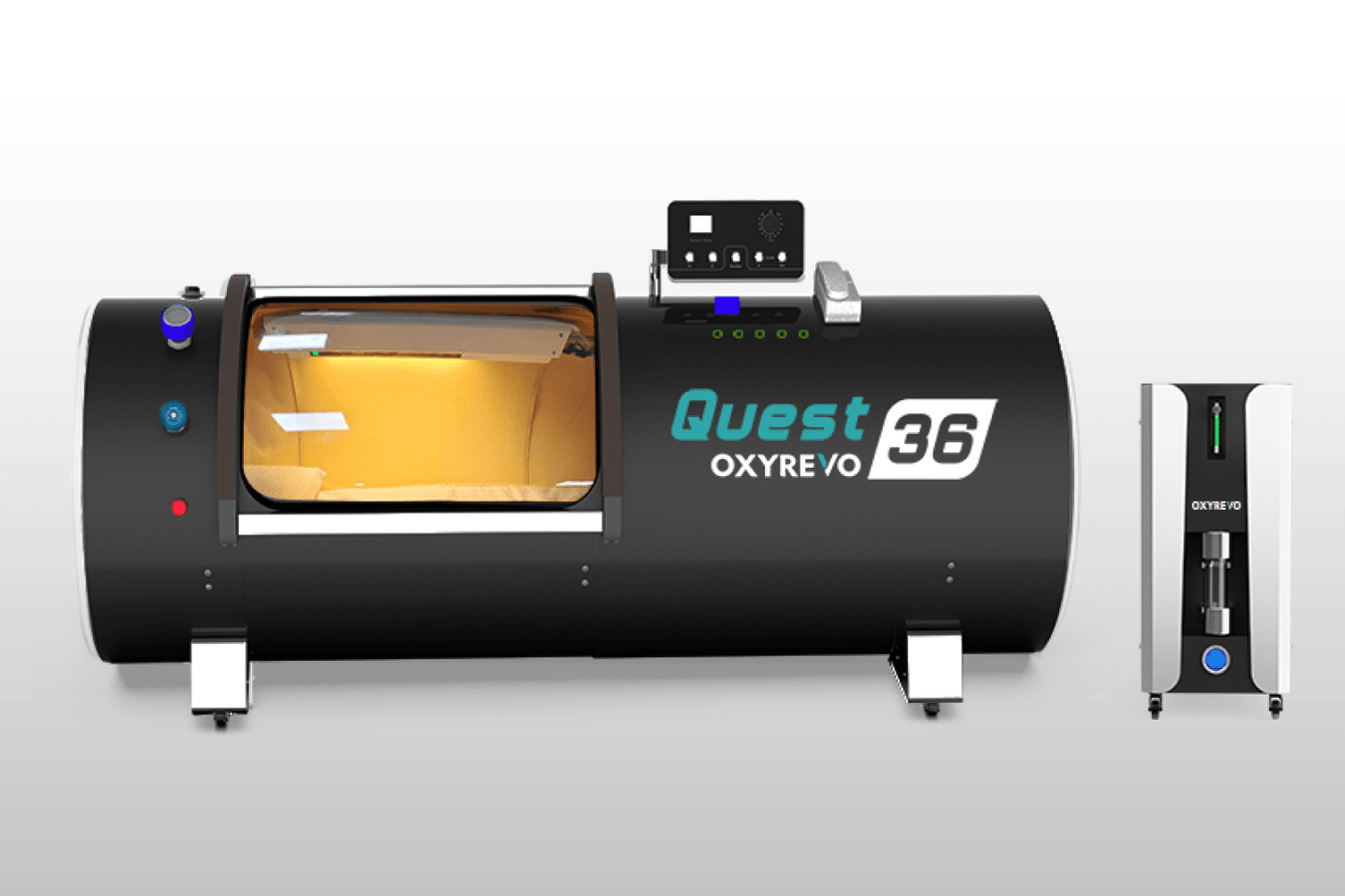 OXYREVO Quest36 Hard Shell Hyperbaric Chamber Package Inclusions