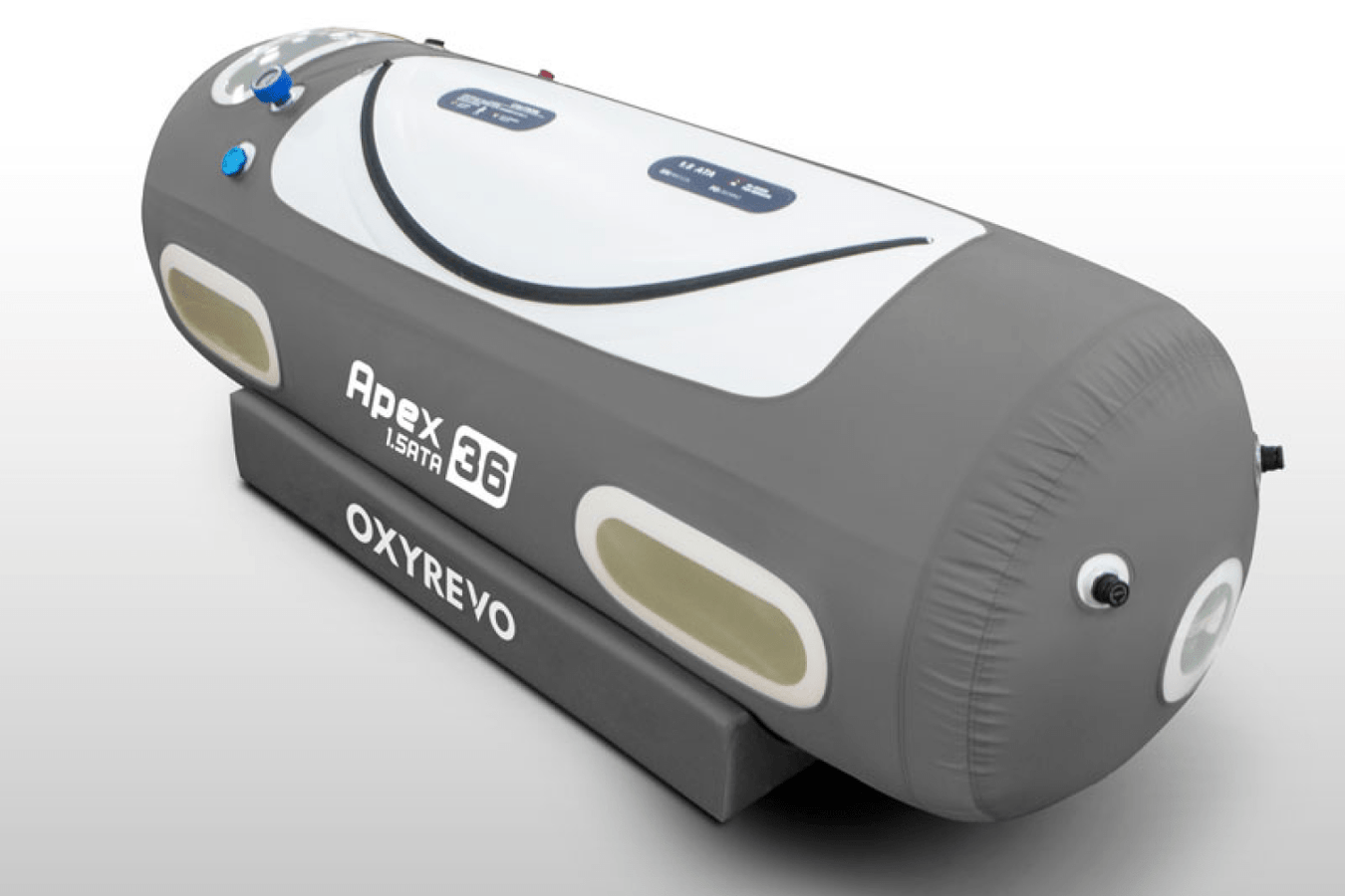 Oxyrevo 1.5 Ata Hyperbaric Chamber Features seven large windows, unique curved zipper, and more