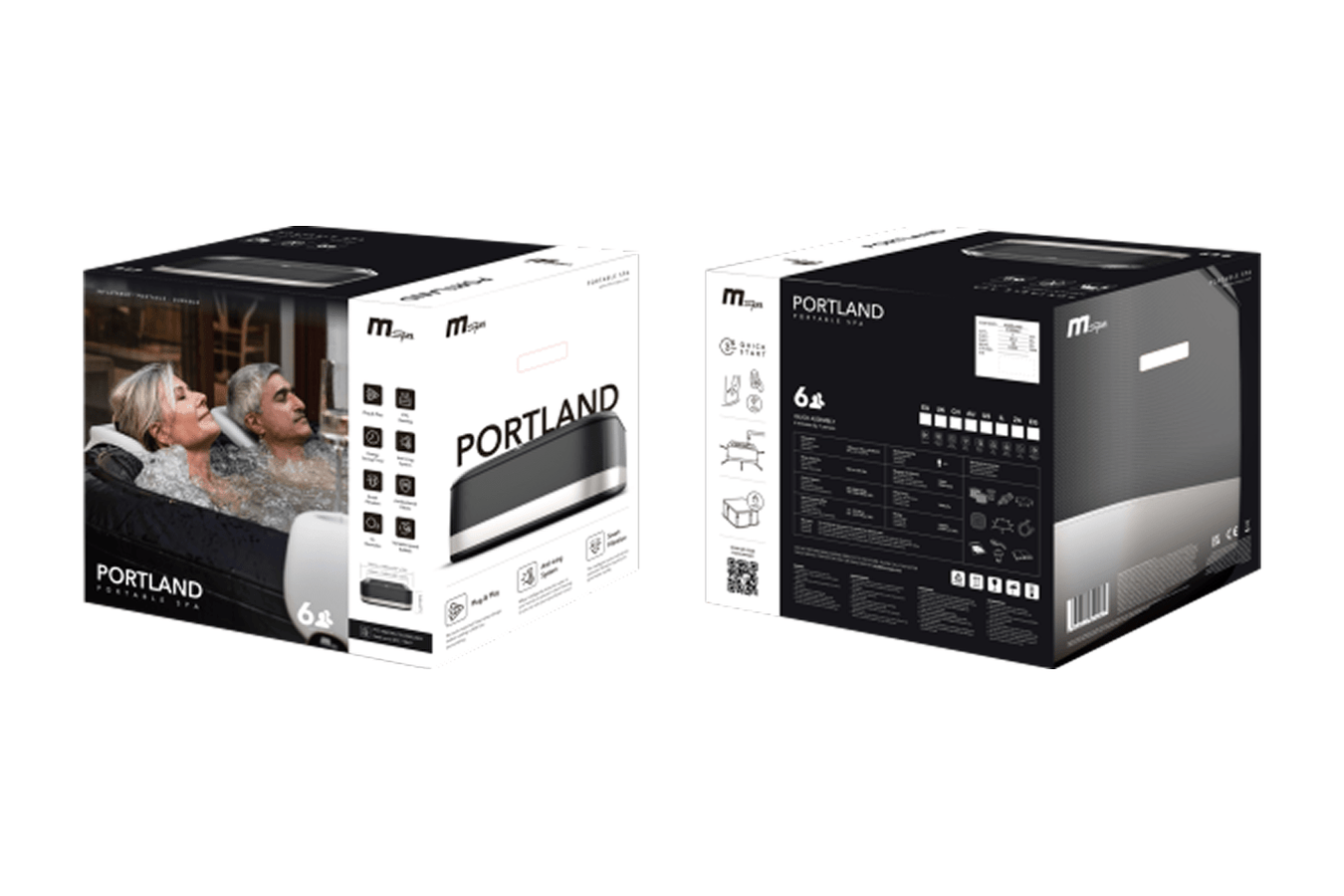 MSPA Portland 6 Person Hot Tub packaging